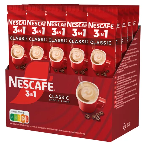 NESCAFÉ 3in1 Classic Smooth & Rich azonnal oldódó kávéspecialitás 28 x 15,5 g (434 g)