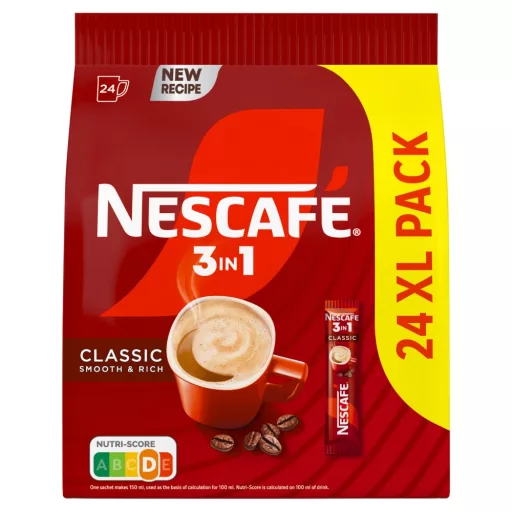 NESCAFÉ 3in1 Classic Smooth & Rich azonnal oldódó kávéspecialitás 24 x 15,5 g (372 g)