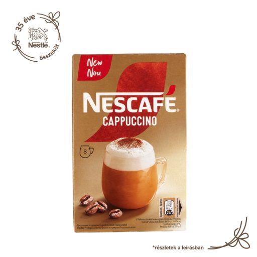 NESCAFÉ Cappuccino azonnal oldódó kávéspecialitás 8 x 13,5 g (108 g)