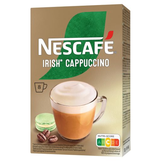 NESCAFÉ Irish Cappuccino likőr ízű azonnal oldódó kávéspecialitás 8 x 14 g (112 g)