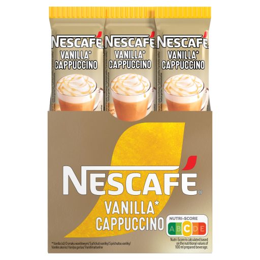 NESCAFÉ Vanilla Cappuccino vanília ízű azonnal oldódó kávéspecialitás 8 x 14 g (112 g)