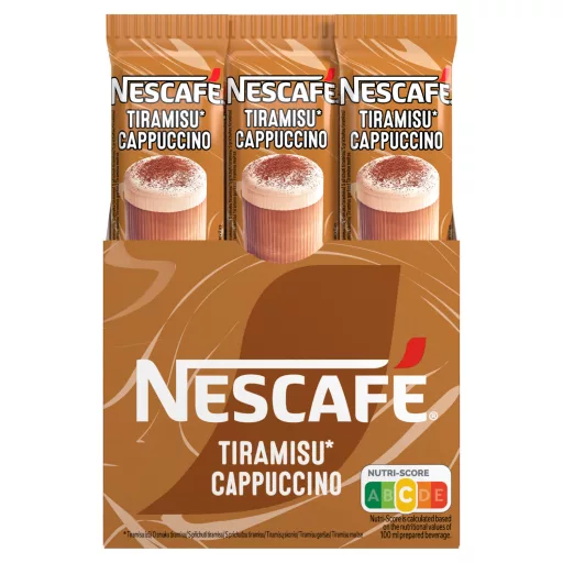 NESCAFÉ Tiramisu Cappuccino tiramisu ízű azonnal oldódó kávéspecialitás 8 x 14,6 g (116,8 g)