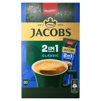   Jacobs 2in1 Classic azonnal oldódó kávéitalpor kávéfehérítővel 20 x 12,4 g (248 g)