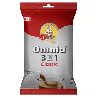   Omnia 3in1 Classic azonnal oldódó kávéitalpor kávéfehérítővel cukorral 10 x 11,1 g (111 g)