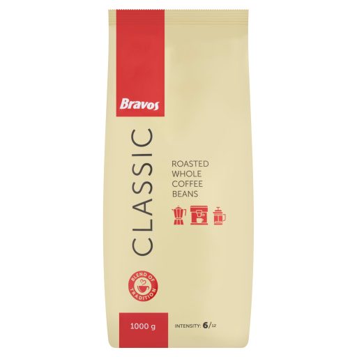 Bravos Classic pörkölt szemes kávé 1000 g