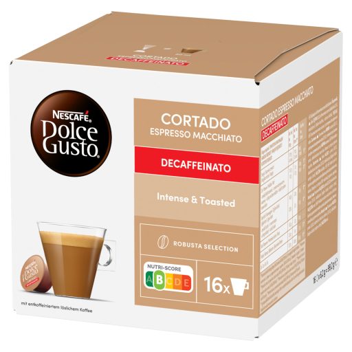 NESCAFÉ Dolce Gusto Cortado Espresso Macchiato koffeinmentes tejes kávékapszula cukorral 16 x 6,2 g