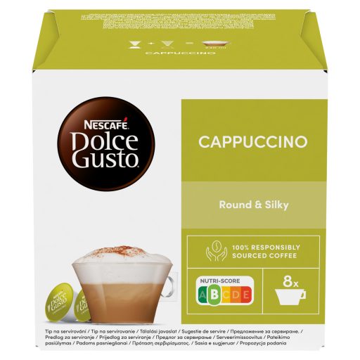 NESCAFÉ Dolce Gusto Cappuccino tej- és kávékapszula cukorral 16 db 186,4 g