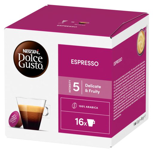 NESCAFÉ Dolce Gusto Espresso őrölt pörkölt kávé kapszula 16 x 5,5 g (88 g)