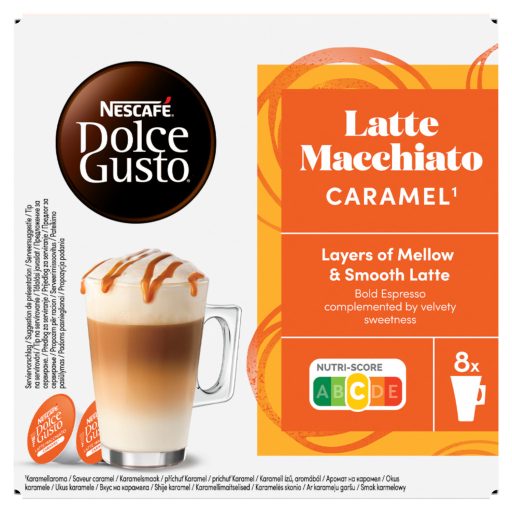 NESCAFÉ Dolce Gusto Latte Macchiato Caramel tej- és kávékapszula 16 db/8 csésze 145,6 g