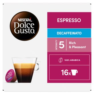   NESCAFÉ Dolce Gusto Espresso koffeinmentes őrölt pörkölt kávé kapszula 16 x 5,5 g (88 g)