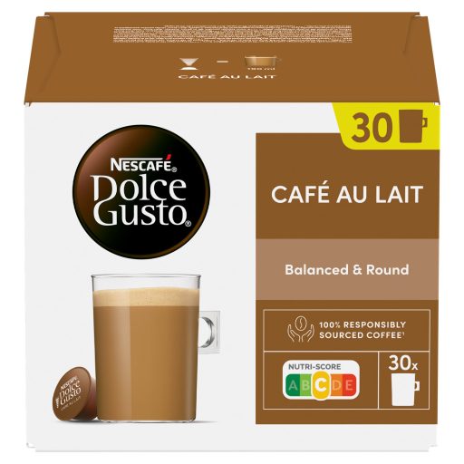 NESCAFÉ Dolce Gusto Café au Lait teljes tejpor azonnal oldódó kávéval 30 x 10 g (300 g)