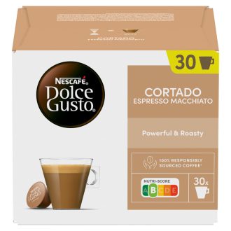   NESCAFÉ Dolce Gusto Cortado Espresso Macchiato teljes tejpor azonnal oldódó kávéval 30x6,3 g (189 g)