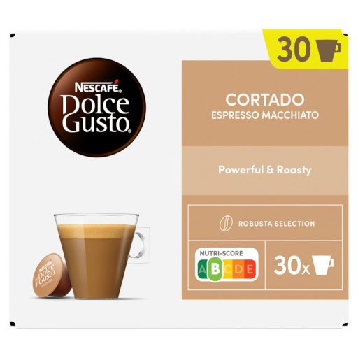 NESCAFÉ Dolce Gusto Cortado Espresso Macchiato teljes tejpor azonnal oldódó kávéval 30x6,3 g (189 g)