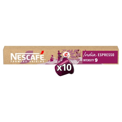 NESCAFÉ Farmers Origins India Espresso őrölt pörkölt kávé kapszula 10 db 44 g