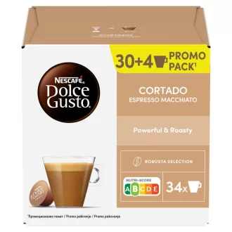   NESCAFÉ Dolce Gusto Cortado Espresso Macchiato telies tejpor azonnal oldódó kávéval 34 x 6,3 g