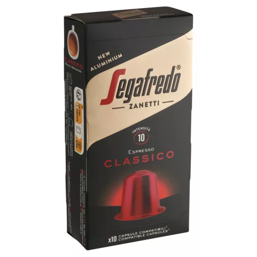 Segafredo Zanetti Espresso Classico őrölt, pörkölt kávékeverék kapszula 10 x 5,1 g (51 g)