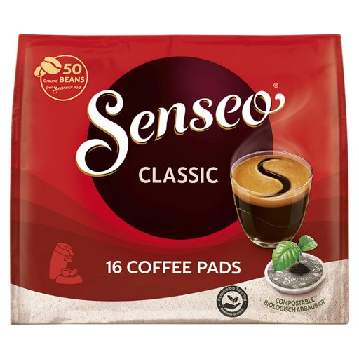Senseo Classic őrölt-pörkölt kávé egyadagos, párnás kiszerelésben 16 db 111 g