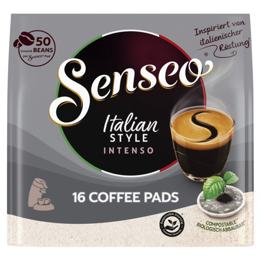 Senseo Italian Style Intenso őrölt-pörkölt kávé egyadagos párnás kiszerelésben 16 db 111 g
