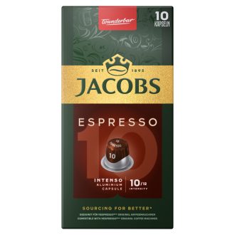   Jacobs Espresso Intenso őrölt-pörkölt kávé kapszulában 10 db 52 g