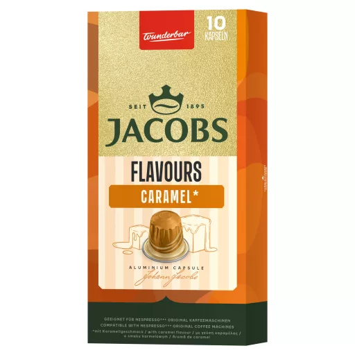 Jacobs karamellízű őrölt-pörkölt kávé kapszulában 10 db 49 g