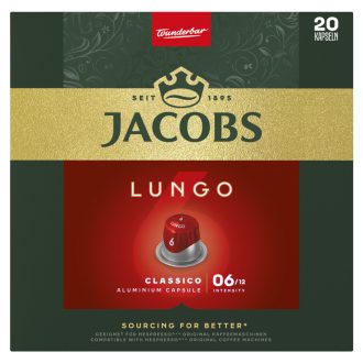   Jacobs Lungo Classico őrölt-pörkölt kávé kapszulában 20 db 104 g