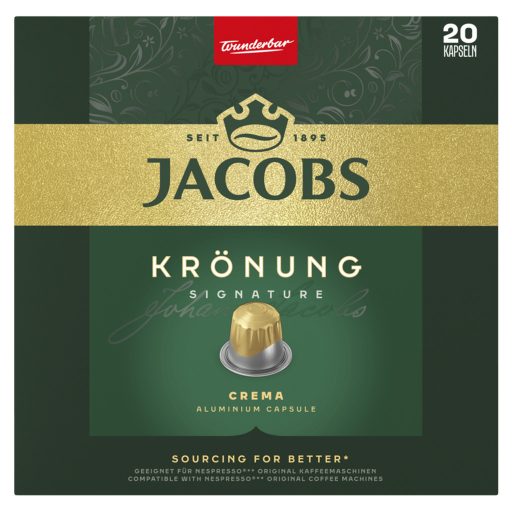 Jacobs Krönung Crema őrölt-pörkölt kávé kapszulában 20 db 104 g
