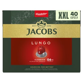   Jacobs Lungo Classico őrölt-pörkölt kávé kapszulában 40 db 208 g