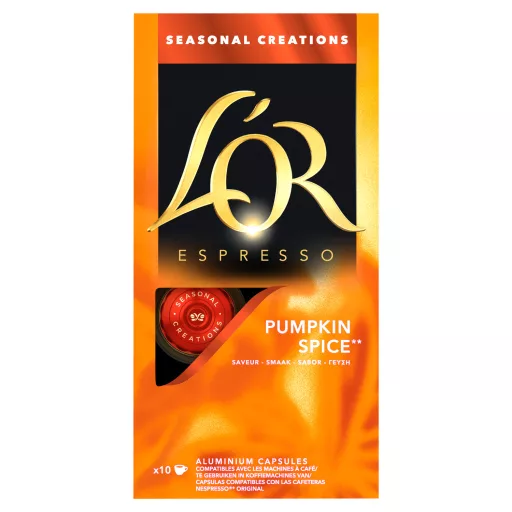 L'OR Espresso Pumpkin Spice fűszeresízű őrölt-pörkölt kávé kapszulában 10 db