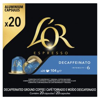  L'OR Espresso Decaffeinato koffeinmentes őrölt-pörkölt kávé kapszulában 20 db 104 g