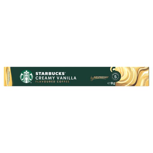 Starbucks by Nespresso Creamy Vanilla vaníliaízű őrölt pörkölt kávé 10 kapszula 51 g