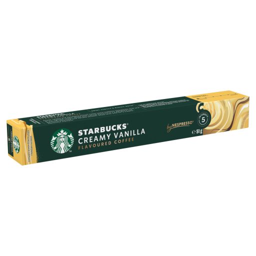 Starbucks by Nespresso Creamy Vanilla vaníliaízű őrölt pörkölt kávé 10 kapszula 51 g