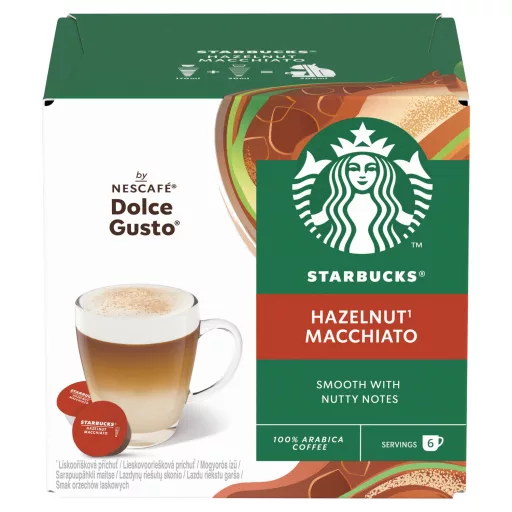 Starbucks by Nescafé Dolce Gusto Hazelnut Macchiato kávé és tejpor kapszula 12 db/6 csésze 123 g