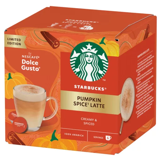 Starbucks by Nescafé Dolce Gusto Pumpkin Spice Latte kávé és tejpor kapszula 12 db/6 csésze 129 g