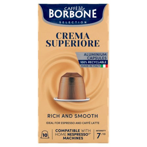 Caffè Borbone Crema Superiore őrölt pörkölt kávékeverék kapszulában 10 x 5 g (50 g)
