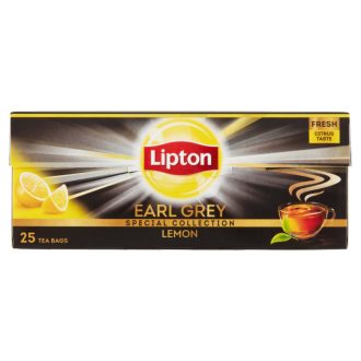   Lipton Earl Grey Lemon bergamot és citrom ízű fekete tea 25 filter 50 g