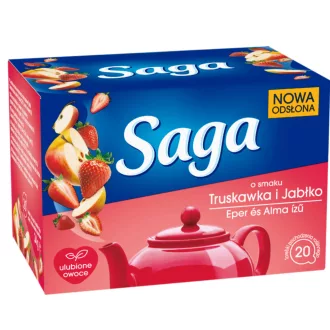 SAGA gyümölcstea 20x1,7g eper-alma filteres dobozos