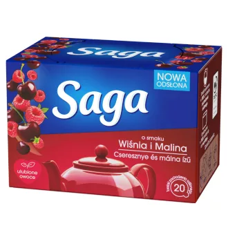   SAGA gyümölcstea 20x1,7g cseresznye-málna filteres dobozos