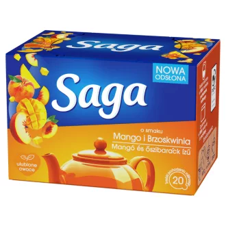   SAGA gyümölcstea 20x1,7g őszibarack-mangó filteres dobozos