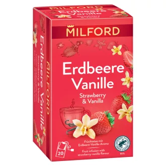Milford gyümölcstea 20x2g eper-vanília