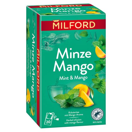 Milford gyümölcstea 20x1,75g borsmenta-mangó