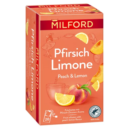 Milford őszibarack-citrom ízű gyümölcstea 20 filter 45 g 