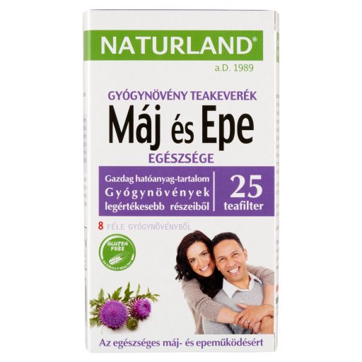 Naturland máj és epe egészsége gyógynövény teakeverék 25 filter 25 g