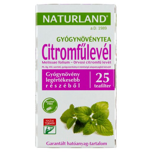 Naturland citromfűlevél gyógynövénytea 25 filter 25 g