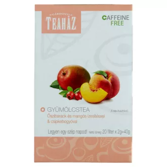   Gárdonyi Teaház gyümölcstea őszibarack és mangós ízesítéssel & csipkebogyóval 20 filter 40 g