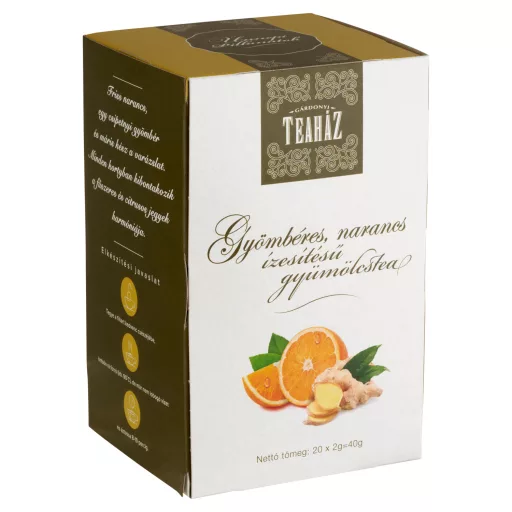 Gárdonyi Teaház gyömbéres, narancs ízesítésű gyümölcstea 20 filter 40 g
