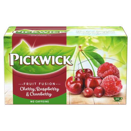 Pickwick Fruit Fusion meggy, málna, vörösáfonya ízű gyümölcs-, és gyógynövénytea 20 filter 40 g