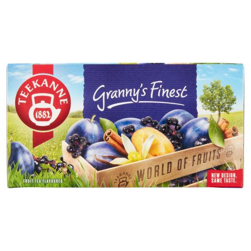 Teekanne World of Fruits Granny's Finest bodza-, vanília- és szilvaízű gyümölcstea 20 filter 50 g