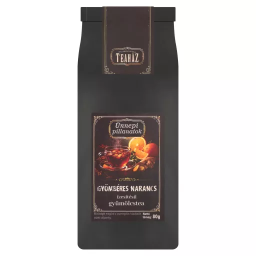 Gárdonyi Teaház Ünnepi Pillanatok gyömbéres narancs ízesítésű gyümölcstea 80 g
