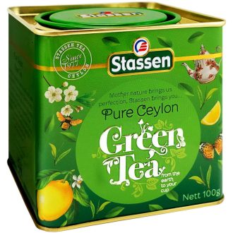Stassen zöld tea 100g szálas fémdobozos