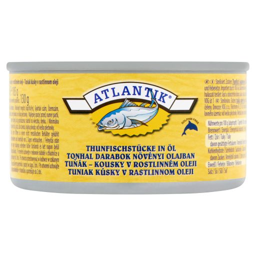 Atlantik tonhal darabok növényi olajban 185 g